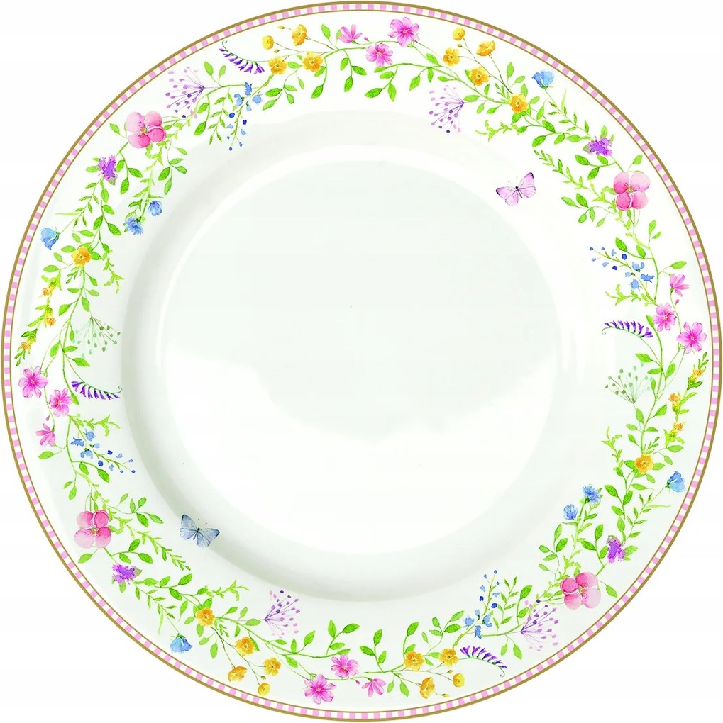 Tányér tavaszi tányér porcelán húsvéti virágok 26,5 cm