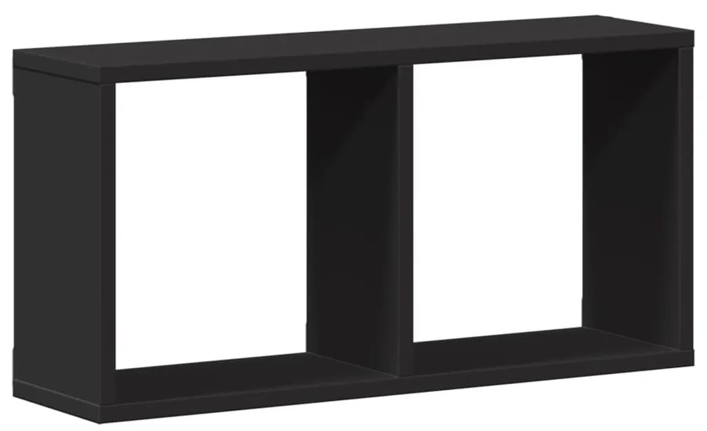fekete szerelt fa faliszekrény 60 x 16 x 30 cm