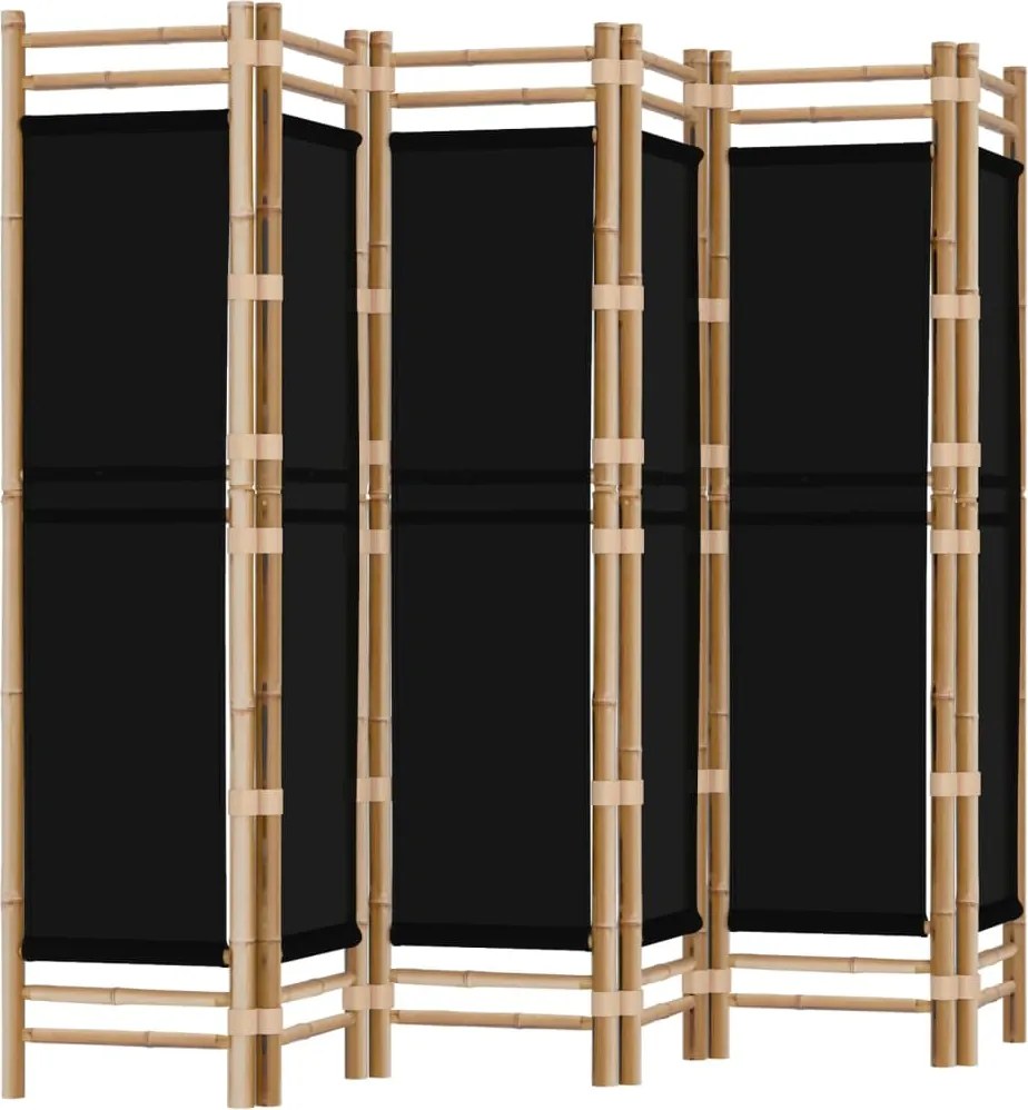 vidaXL 6 paneles összecsukható bambusz és vászon térelválasztó 240 cm