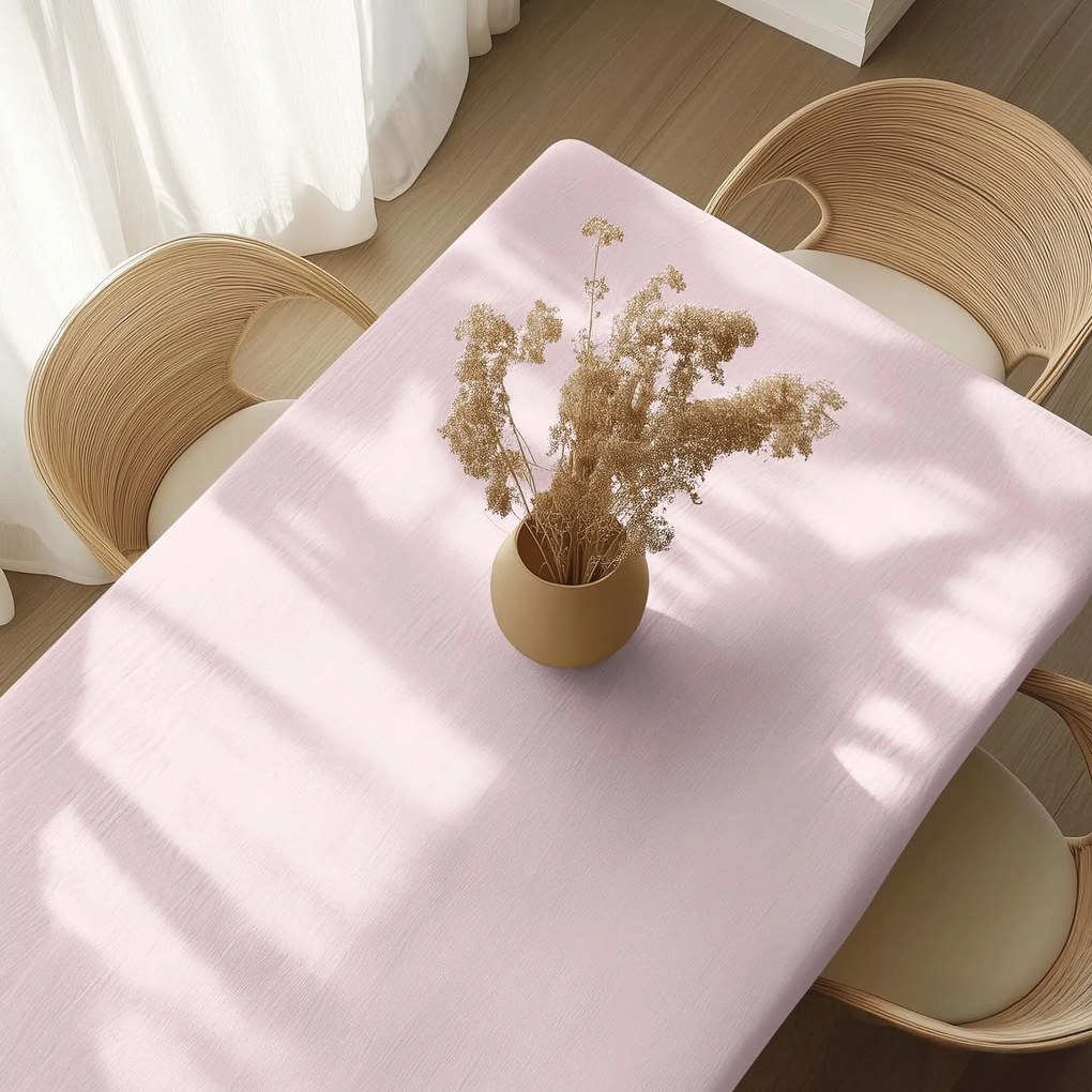 Goldea lenvászon keveréket tartalmazó szögletes terítő - púderrózsaszín 100 x 100 cm