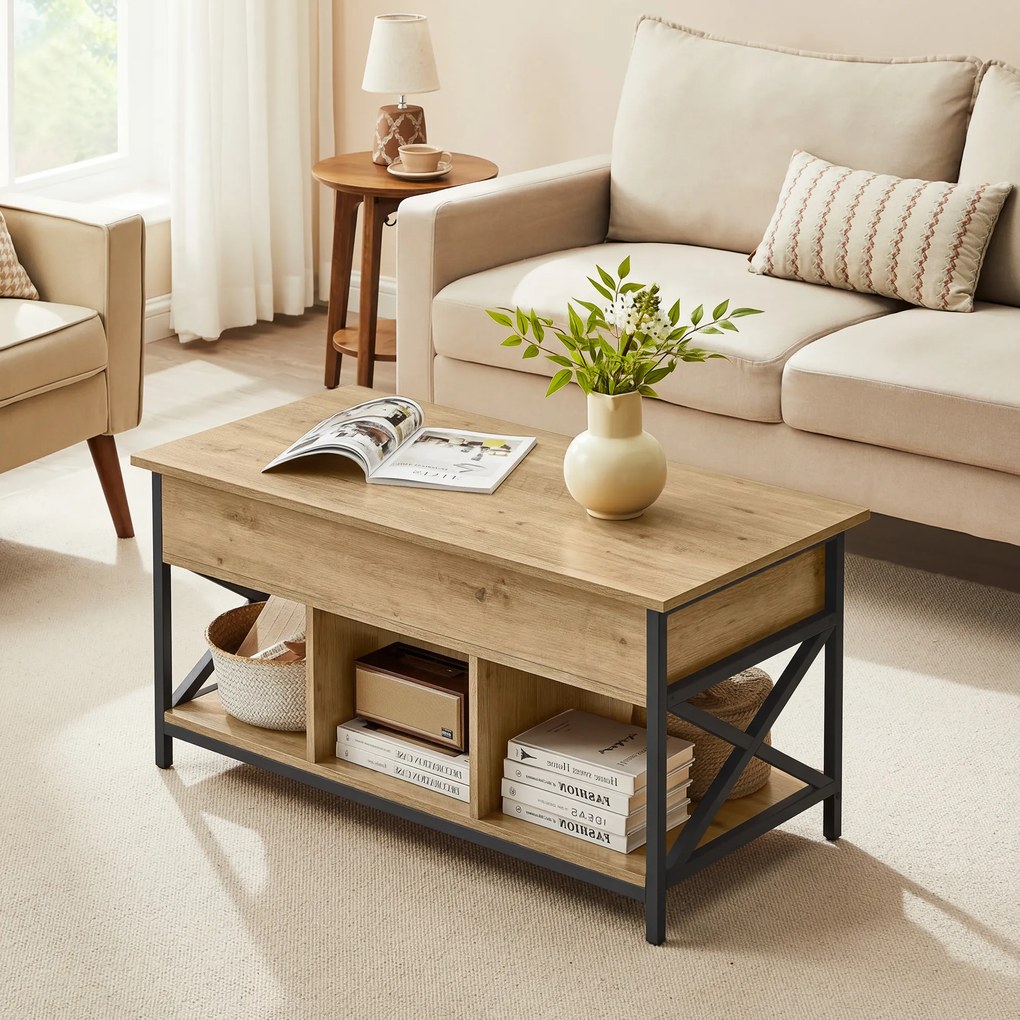 Dohányzóasztal TAYLOR ARTISAN kihúzható lappal 100x50 cm