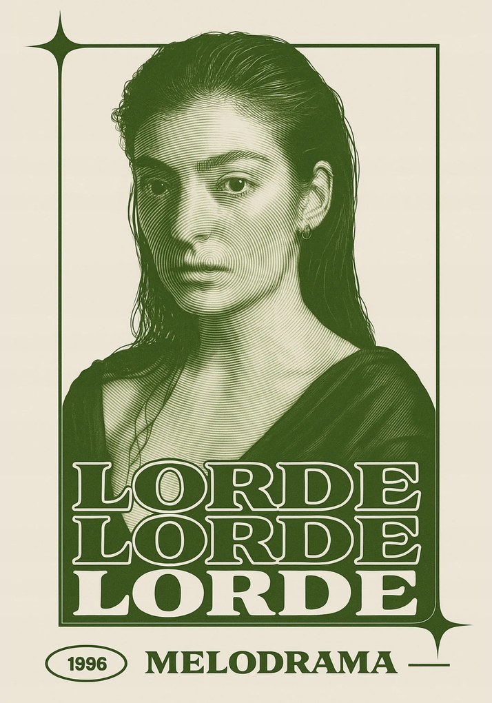 Poszter Lorde Melodráma énekesnő A4 21x30 cm
