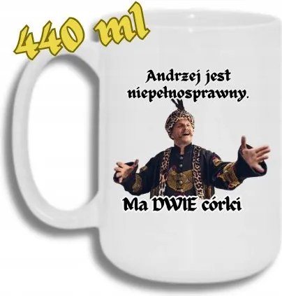 Bögre Fehér Nagy 440ML Vicces Ajándék 1670 Arzej Mozgáskorlátozott