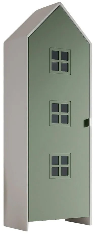 Fehér-zöld gyerek ruhásszekrény 58x172x37 cm Casami Bruges – Vipack