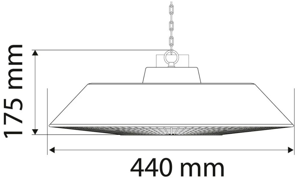 Mennyezeti infra hősugárzó 1500 W