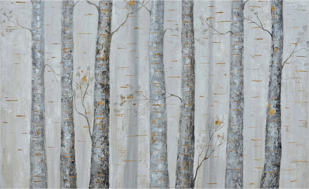 Dekoratív fotótapéta falra Könnyű összeszerelés Nyírfa 416x254 Ragasztó