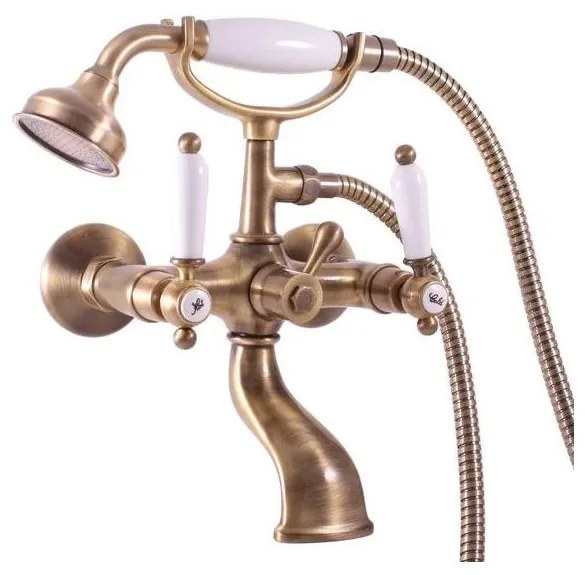 RAV Slezák MK559.5/2SM - MORAVA RETRO kádgarnitúra csapteleppel, antik sárgaréz