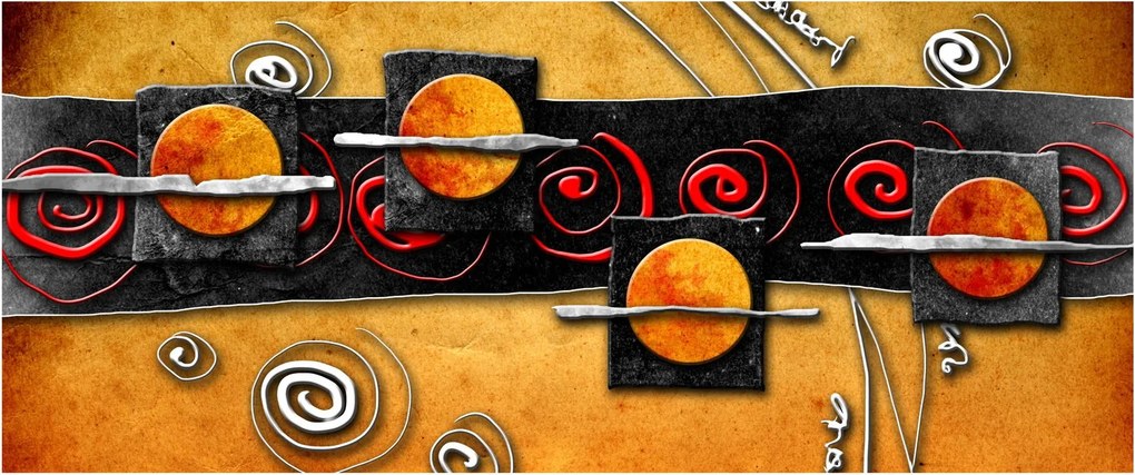 Az absztrakció képe - Bolygók (120x50 cm)