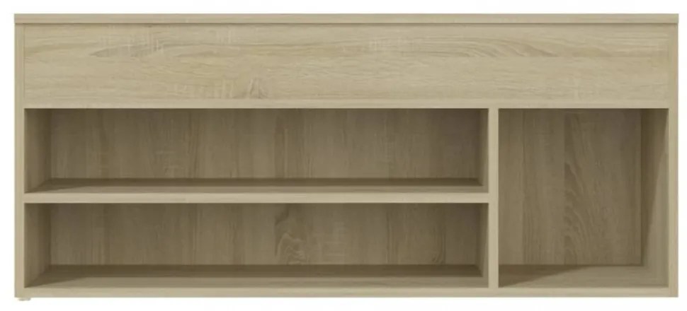 sonoma tölgy színű szerelt fa cipőtároló pad 105 x 30 x 45 cm