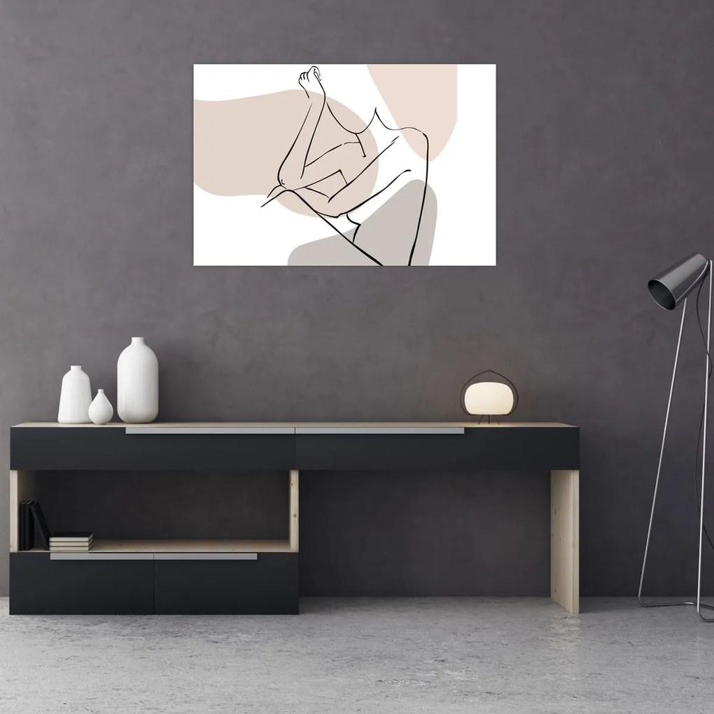 Kép - Női test vonal művészet N⁰1 (90x60 cm)