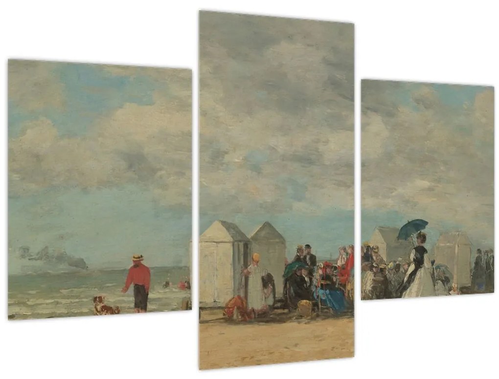 Kép - Eugène Boudin, Beach Scene, reprodukciók (90x60 cm)