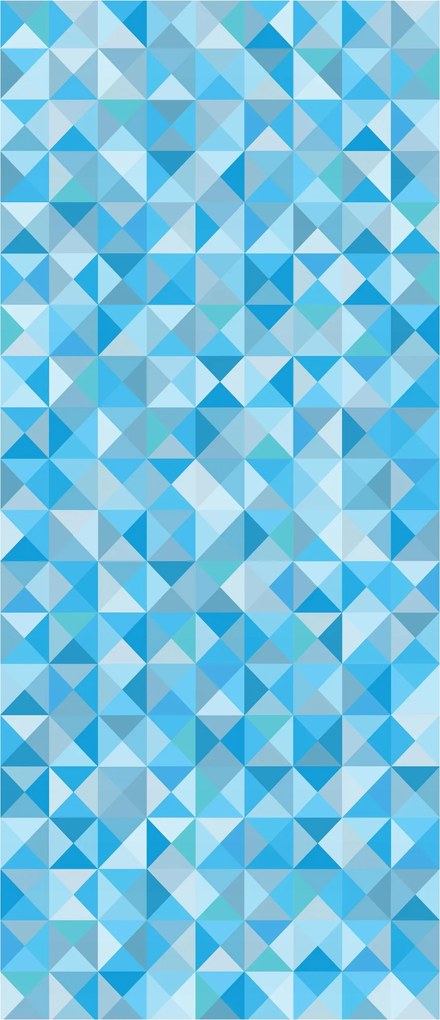 Matrica Tapéta Kék háromszögek geometria absztrakt minimalizmus 91x211