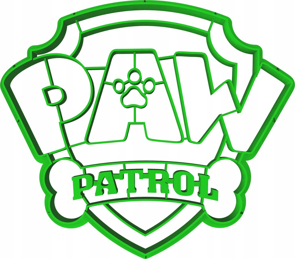 Forma Lyukasztó Mancs Őrjárat Paw Patrol logó 11cm