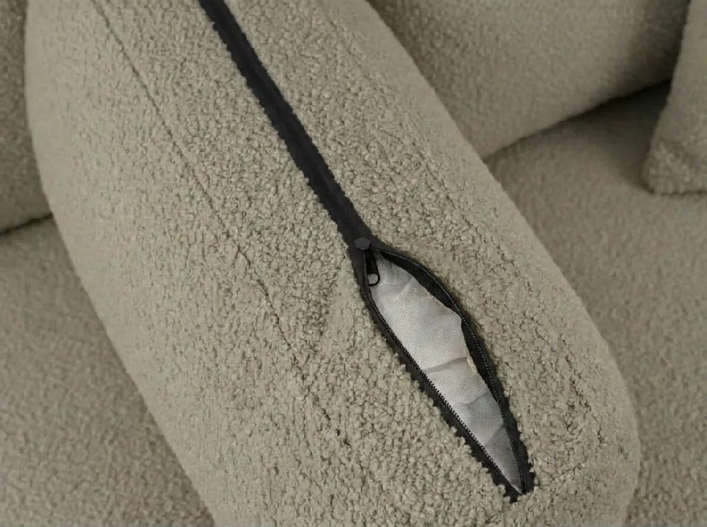 U alakú kinyitható kanapé SMART BOUCLE 303x143 cm, szürkésbarna