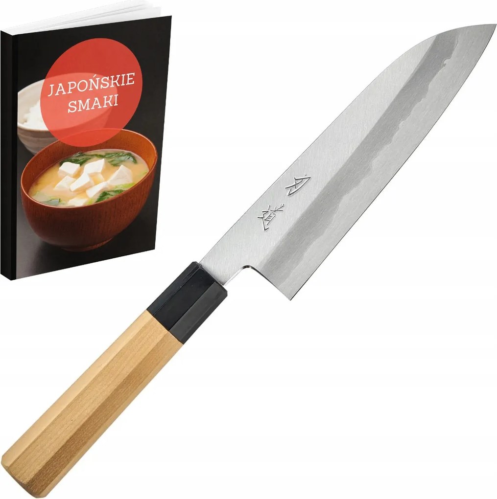 Hado Junpaku Santoku 17 cm Shirogami#1 kézzel kovácsolt japán kés