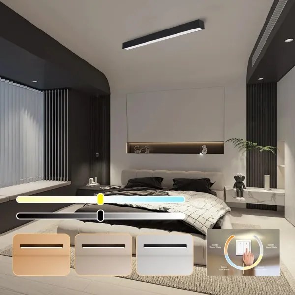 Immax NEO 07256L - LED Dimmelhető lámpa LUNGO 38W/230V Wi-Fi Tuya fekete + távirányító