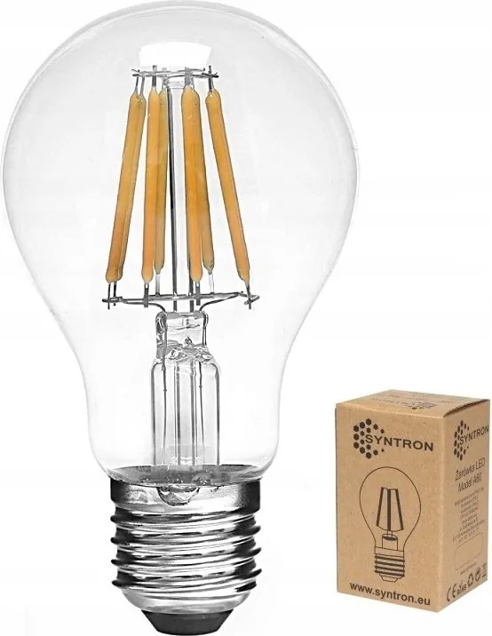Led izzó Filament E27 6W hideg fehér Edison
