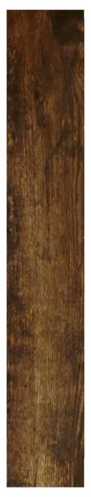 füstös tölgy színű szerelt fa cipősszekrény 63x24x147 cm