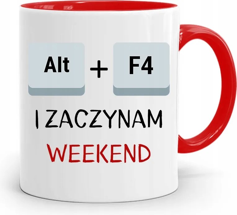 Piros Informatikai Programozó Bögre Alt F4 fényképes nyomtatással