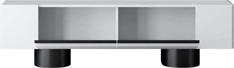 Bohem TV-állvány, fehér-fekete, 180 cm