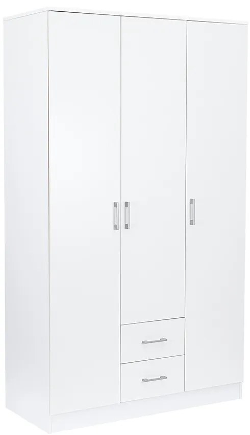 Miami gardróbszekrény 120x205 cm fehér-fehér