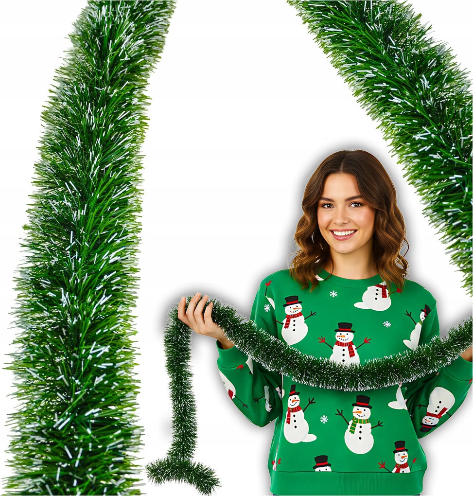 Karácsonyi Karácsonyfa Füzér 5 m 10 cm Karácsonyfa Lánc Garland 500 cm