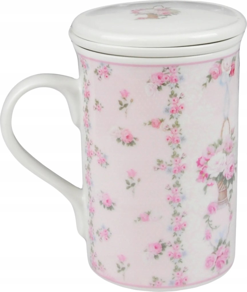 Bögre Főzővel Díszdoboz Virágok Ajándék