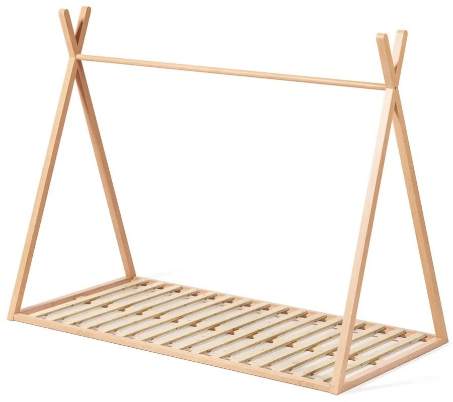 Natúr színű bükkfa házikó alakú gyerekágy ágyráccsal 90x190 cm Maralis – Kave Home