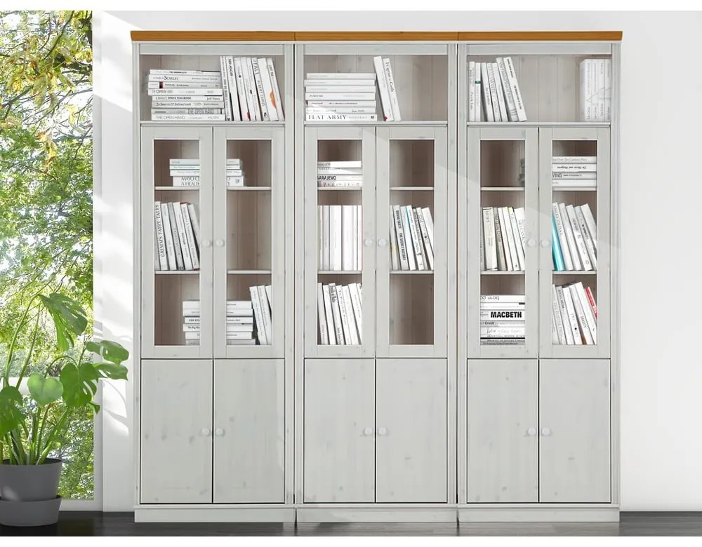 Fehér borovi fenyő tálalószekrény 518x223 cm Anita – Støraa