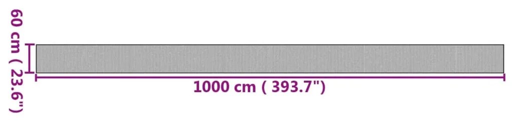 négyszögletű természetes bambusz szőnyeg 60 x 1000 cm