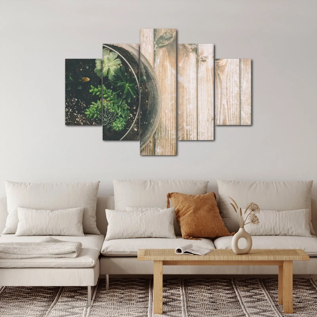 A pozsgás növények képe üvegben (150x105 cm)