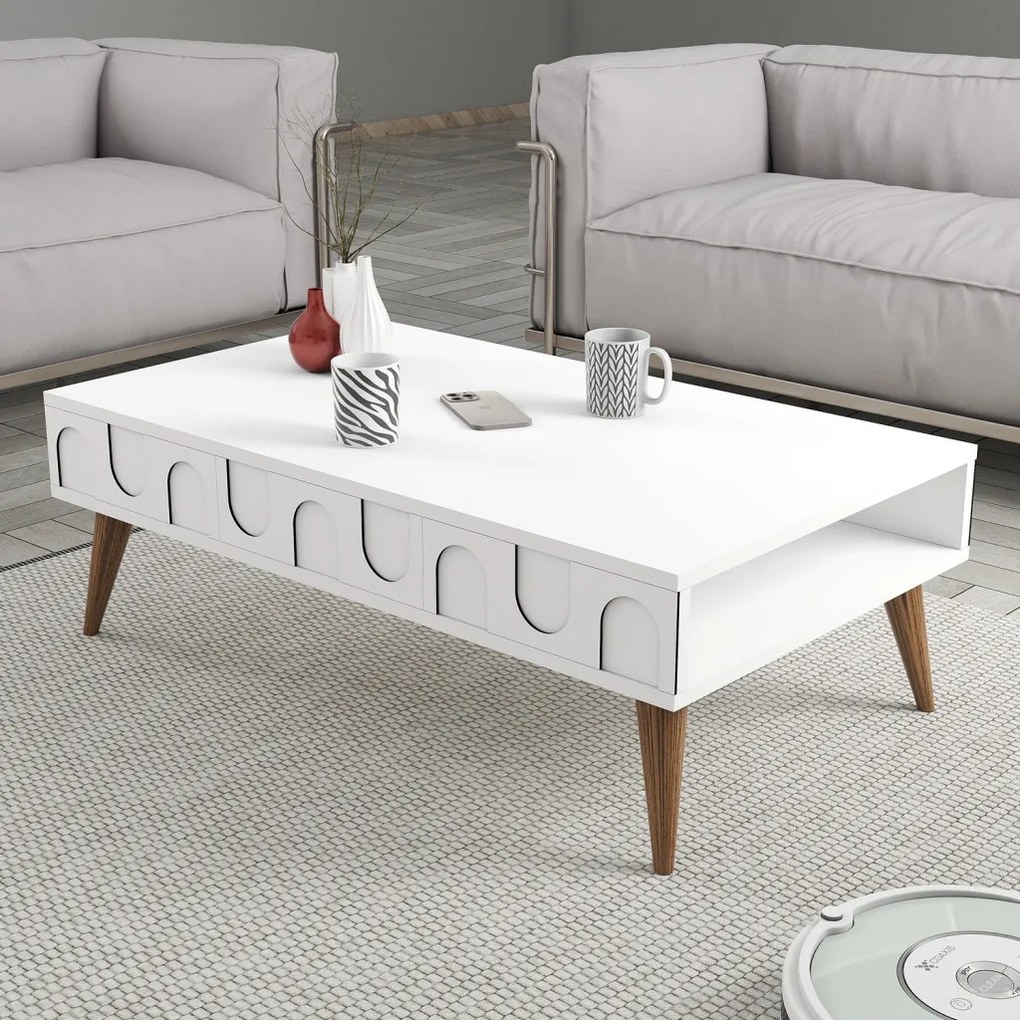 Lyon 34 - White, Walnut
