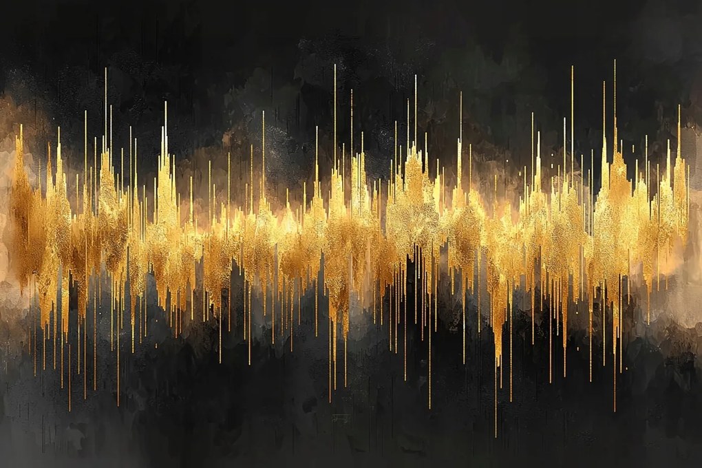 Vászonkép Canvas Absztrakt Diagram Hang Hullám Zene Ritmus 60x40