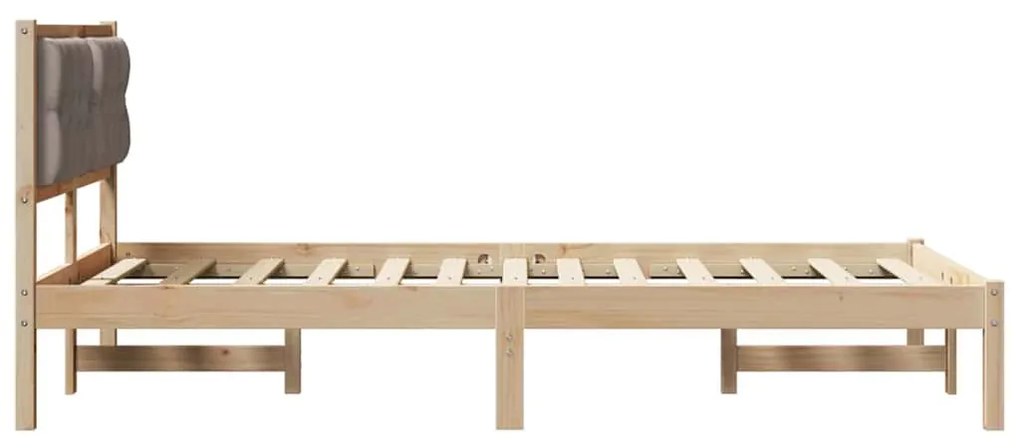 Ágykeret fejtámlával Tópszínű 135 x 190 cm szövet