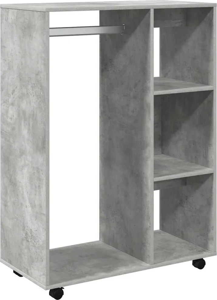 vidaXL betonszürke szerelt fa ruhásszekrény 80 x 40 x 110 cm