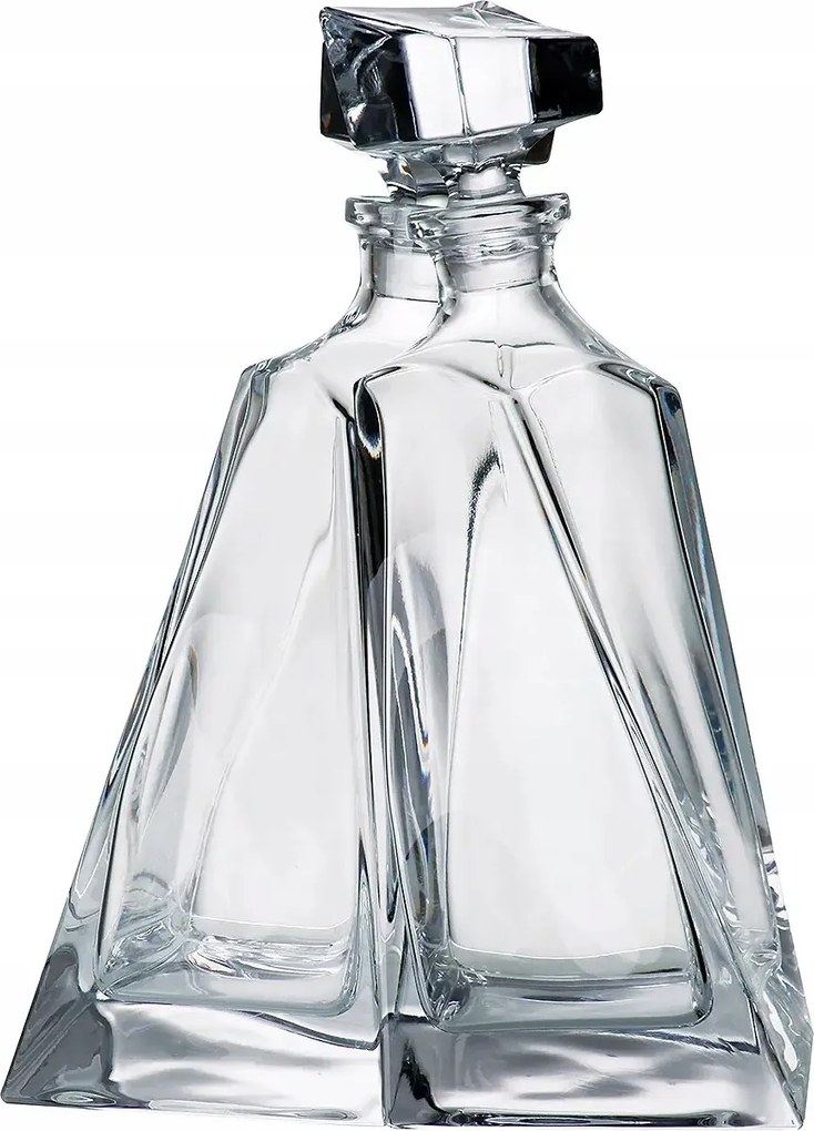 Bohemia Lovers Szett: 2 db stílusos, kristály whisky/szeszesitales palack, 500 ml