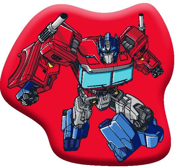 Transformers Red Autobot formapárna, díszpárna 39x42 cm Velúr
