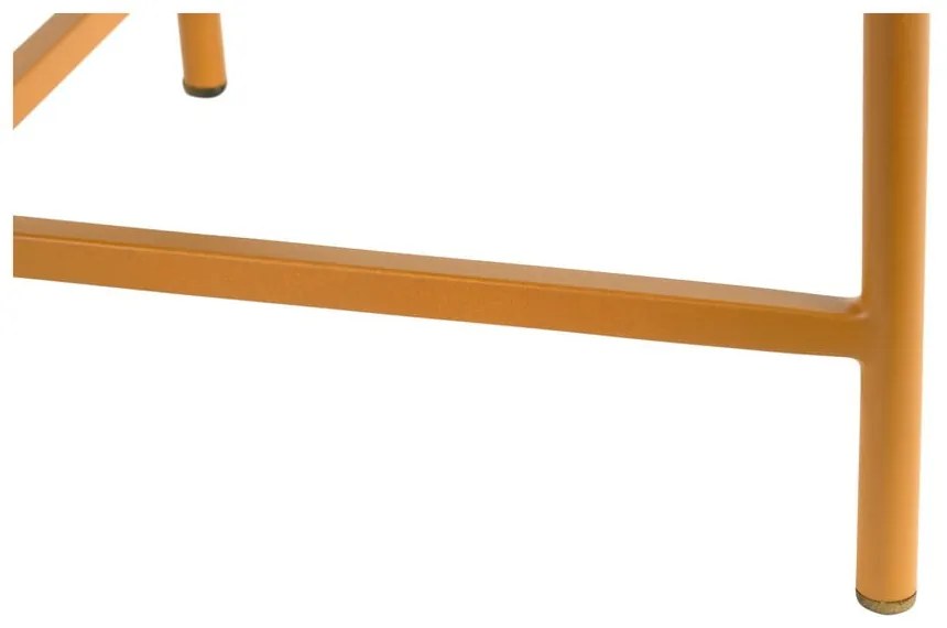 Okkersárga fém kerek dohányzóasztal ø 50 cm Meseta – Leitmotiv