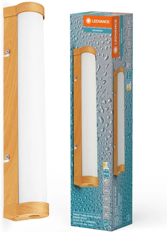 Fürdőszobai lámpa Led Fali lámpa Tükör felett 9W 900lm Cct Barna IP44 40cm