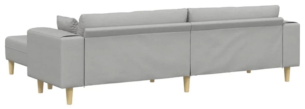 Szövet kanapé párnával 3 pcs Felhőszürke 208 cm szövet
