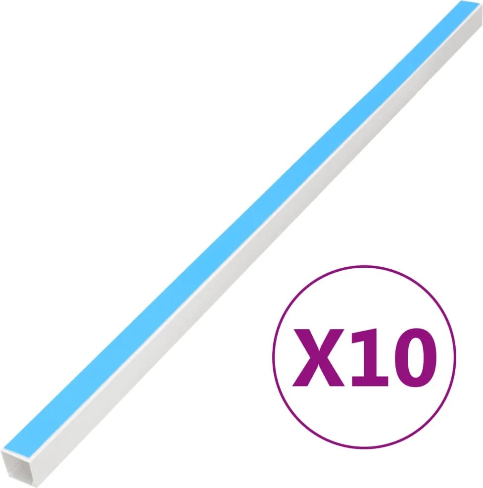 vidaXL öntapadós PVC kábelcsatorna 33 x 33 mm 10 m