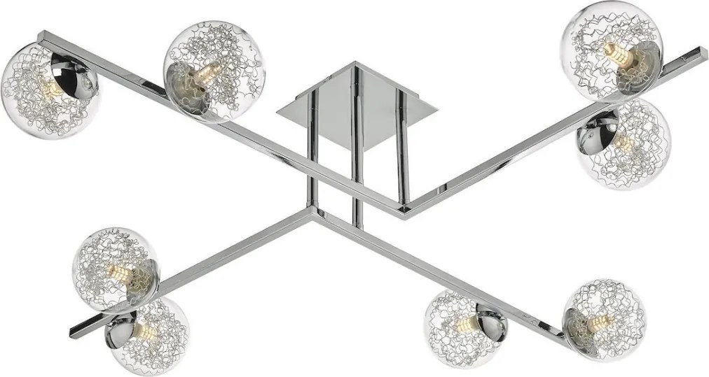 DAR LIGHTING TAG4850 TAGHRID Mennyezeti Csillár Csiszolt Króm, Átlátszó G9 IP20