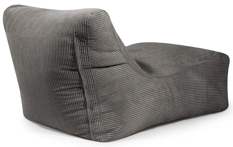 Világosszürke kordbársony babzsákfotel Lounge 100 – SLOWDOWN