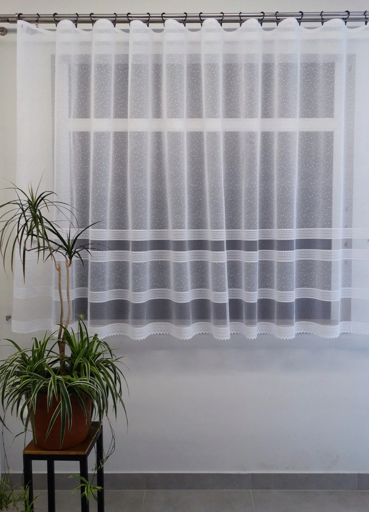 Mg Függöny jacquard 2005 Fehér 200x160 kész K szalaggal