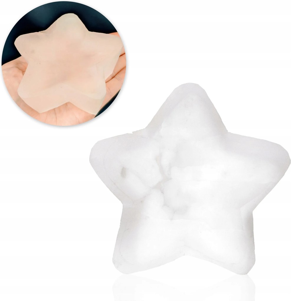 Állvány Tál Csillag Selenit Természetes Kő Fehér Dekoráció No. 3