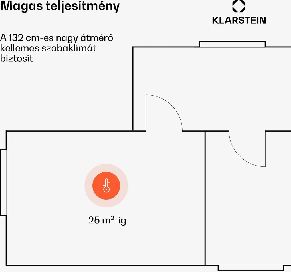 Klarstein Santa Elena mennyezeti ventilátor | 132 cm | 35 W | 25 m² | Csendes működés | Fa