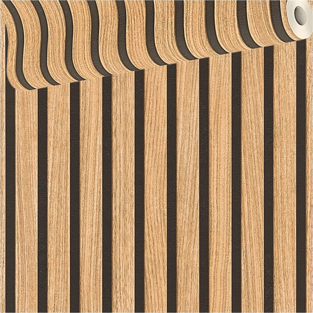 Fali tapéta Rasch 278408 Fa lamellák Modern design strapabíró