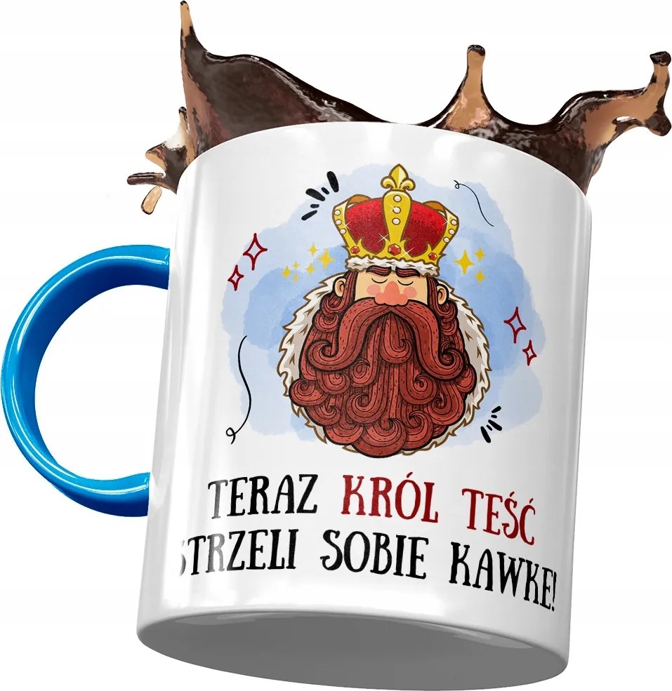 Kék bögre apósnak Anyós ajándék fényképes nyomtatással