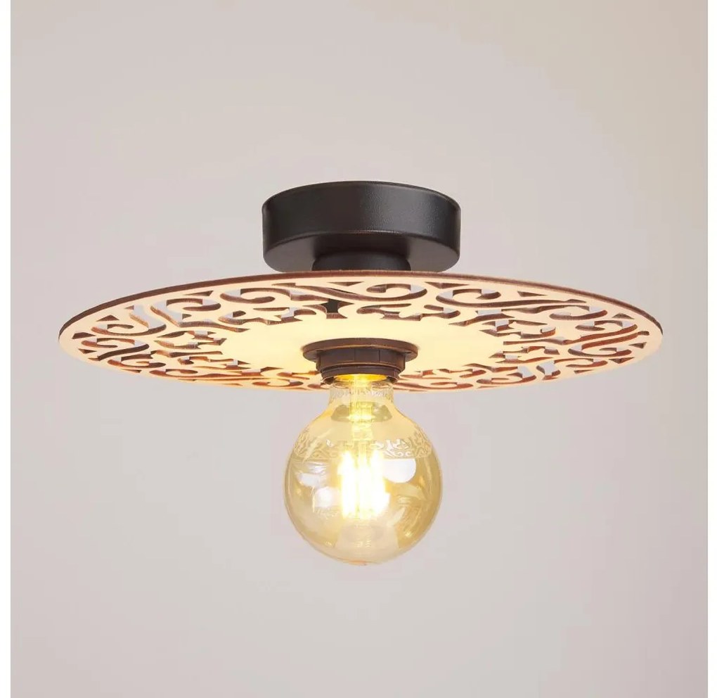 Felületre szerelhető csillár FALCO 1xE27/60W/230V átm. 30 cm bézs