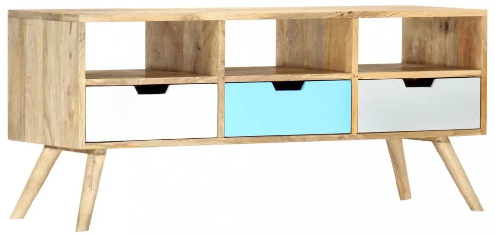 tömör mangófa TV-szekrény 110 x 35 x 48 cm